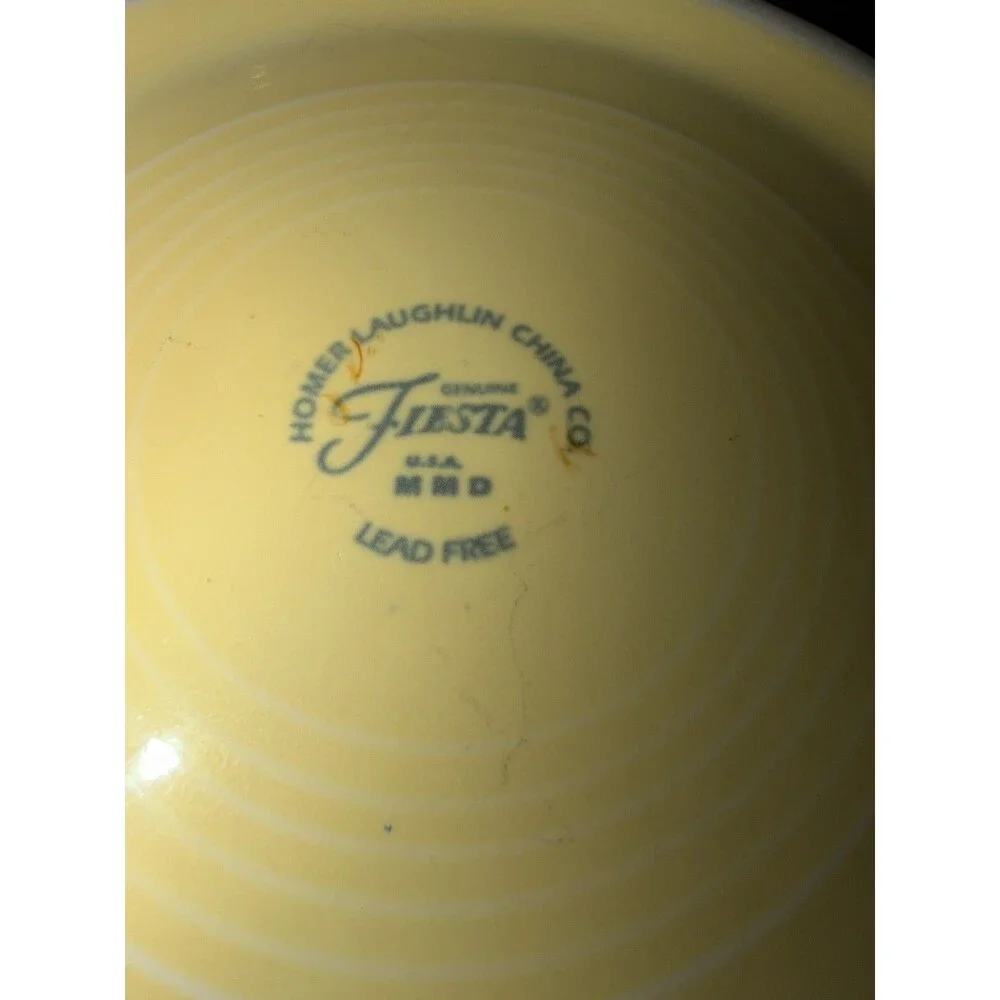 Homer Laughlin  Fiesta Yellow  Mixed Size Plate Set  2 Salad 3 Dessert